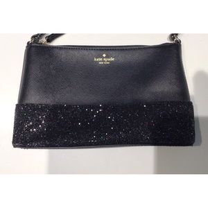 Kate Spade Black Glitter Crossbody Purse